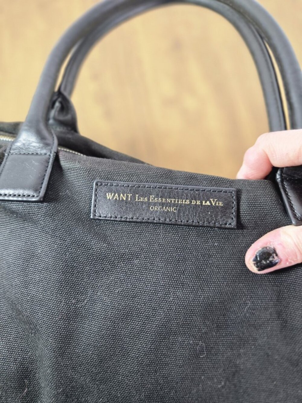 WANT Les Essentiels De La Vie Hartsford Weekender Tote Bag Canvas Leather